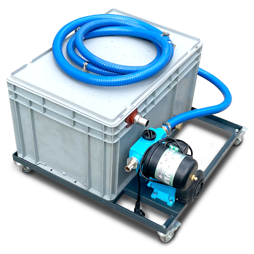 Aquablast water purification and recycling system